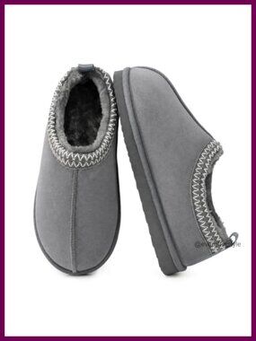 Faux Suede Fuzzy Slippers Memory Foam House Shoes